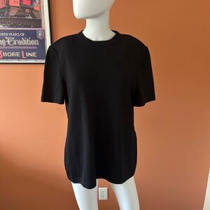 ST. JOHN COLLECTION BY MARIE GRAY black short sleeved women’s sweater